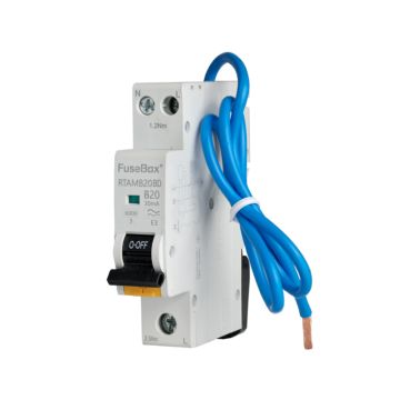 Image of Fusebox Mini 20A B RCBO 2P 30mA Type A Bi-Directional RTAMB20BD