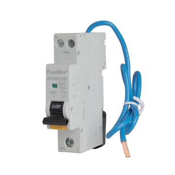 Image of Fusebox Mini 32A B RCBO 2P 30mA Type A Bi-Directional RTAMB32BD