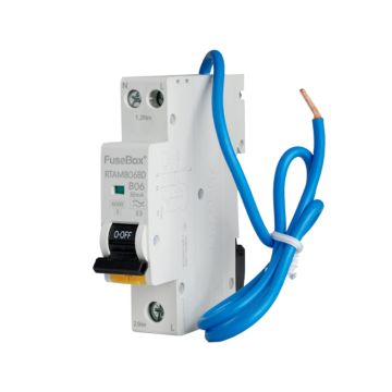 Image of Fusebox Mini 6A B RCBO Single Pole 30mA Type A Bi-Directional RTAMB06BD