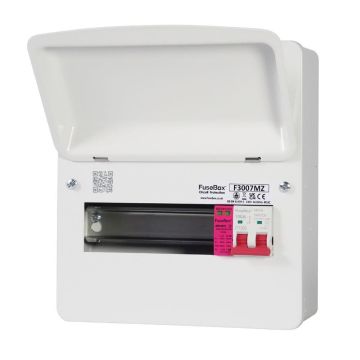 Fusebox RCBO Consumer Unit Main Switch 7 Way T2 SPD F3007MZ