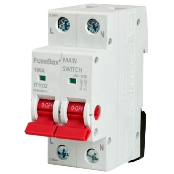 Image of Fusebox IT1002 2 Pole 100A Main Switch