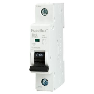 Fusebox Type B Curve MCB 10A Single Pole MT06B101