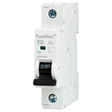 Image of Fusebox Type B Curve MCB 16A Single Pole MT06B161