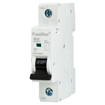 Image of Fusebox Type B Curve MCB 32A Single Pole MT06B321