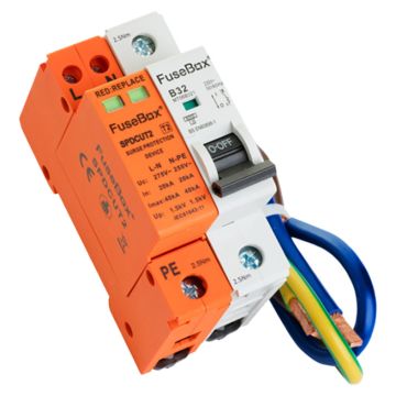 Image of Fusebox SPD with 32A MCB SPDCUKITT2
