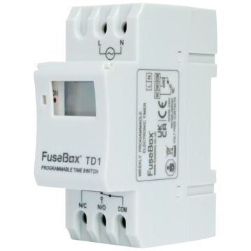Image of Fusebox DIN Rail Timer Switch 7 Day Single Channel