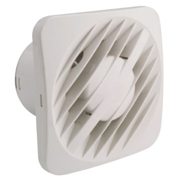Image of Greenwood AXS100T 4 Inch Bathroom Extractor Fan Pull Cord and Timer
