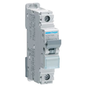 Image of Hager NCN116A 16A MCB SP Type C 10Ka