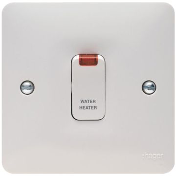 Image of Hager Sollysta Double Pole Water Heater Switch Flex LED WMDP85FON