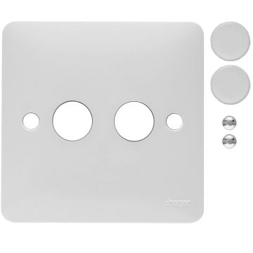 Image of Hager Sollysta Push 2 Gang Dimmer Kit  White WMDRP2KIT