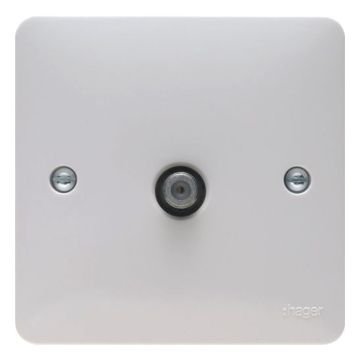 Image of Hager Sollysta Satellite Socket F Type White WMSAT