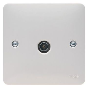 Image of Hager Sollysta TV Aerial Socket Male Single White WMTVM
