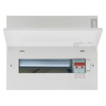 Image of Hager VML110RK 10 Way Main Switch Consumer Unit