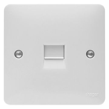 Image of Hager Sollysta Telephone Socket Slave 1 Gang White WMBTS