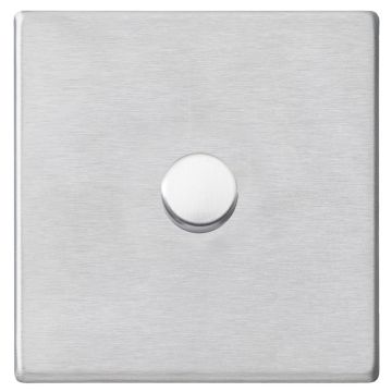 Image of Hamilton Hartland G2 LED Dimmer Switch 1 Gang 250W Satin Steel front