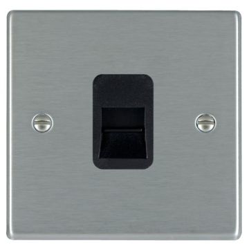 Image of Hamilton Hartland Telephone Master Socket Satin Steel Black