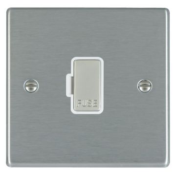 Image of Hamilton Hartland Unswitched Fused Spur Satin Steel White