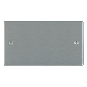 Image of Hamilton Hartland Single Blank Plate 2 Gang Steel
