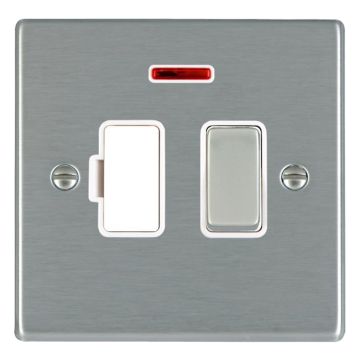 Image of Hamilton Hartland 13A DP Switched Fused Spur Neon Steel White
