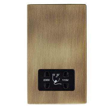 Image of Hamilton Hartland G2 Shaver Socket Antique Brass Black