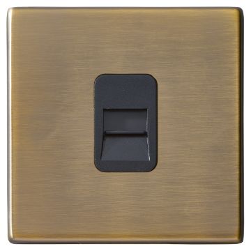 Image of Hamilton Hartland G2 Telephone Slave Socket Antique Brass