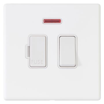 Image of Hamilton Hartland G2 Switched Fused Spur Neon Matt White