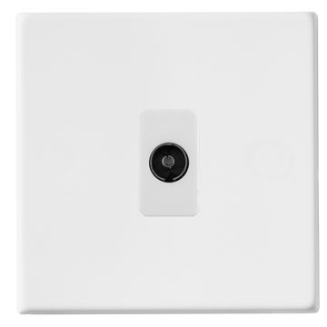 Image of Hamilton Hartland G2 Aerial Socket Non Isolated Matt White