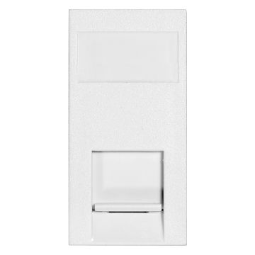 Image of Hamilton Eurofix RJ45 Cat5 Euro Data Socket Single Module White