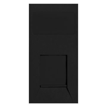 Image of Hamilton Eurofix Euro Slave Telephone Socket Single Module Black