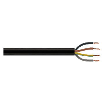 Image of H07RNF 4 Core 10mm Rubber Flexible Cable 1M