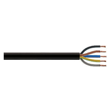Image of H07RNF 5 Core 6mm Rubber Flexible Cable 1M