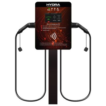 Image of Hydra Jovi 22kW Dual Commercial EV Charger HJ-22-T-BLK