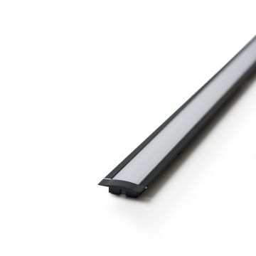 Image of Forum Lighting Aluminium Profile with White Diffuser Black