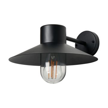 Image of Forum Chesil Wall Light E27 10W Black IP44