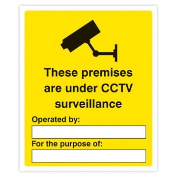 Image of CCTV Surveillance Warning Sign Ridgid 300 x 250mm