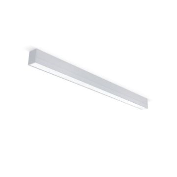 JCC Line of Light LED Linear 4ft Mid/End Dir/Indir 40W CCT DALI Silver