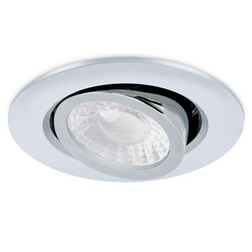 Image of JCC X50 Fire Rated LED Downlight Tilt CCT 3W/5W IP65 Chrome