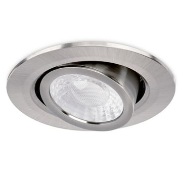 Image of JCC X50 Fire Rated LED Downlight Tilt CCT 3W/5W IP65 Brushed Nickel