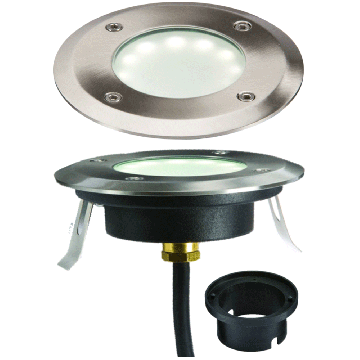Image of Knightsbridge Recessed LED Decking Light Stainless Steel