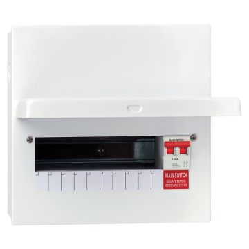 Image of Lewden 11 Way Consumer Unit Main Switch Square Knockouts