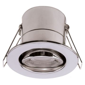 Image of Luceco 5W LED Downlight Fire Rated Tilt 3000K Polished Chrome
