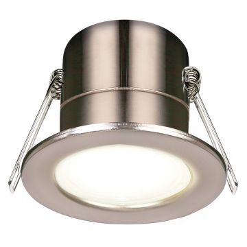Image of Luceco 5W LED Downlight Fire Rated Fixed 4000K Brushed Steel
