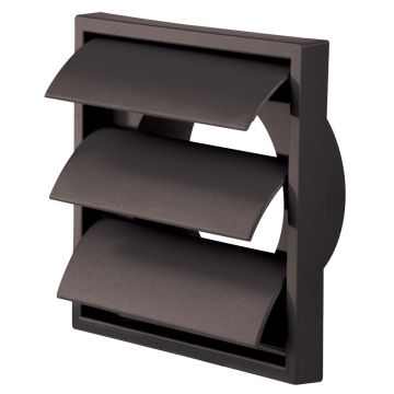 Image of Manrose 1162B 4 Inch Gravity Grille Black