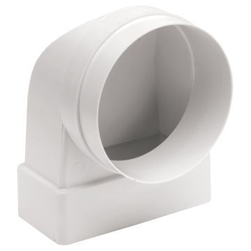 Image of Manrose Round 90 Degree Flat to Round Elbow Connector 100mm Female