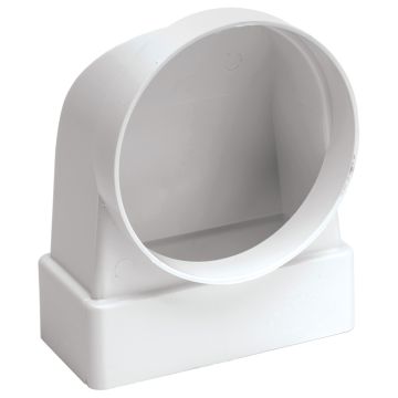 Image of Manrose Round 90 Degree Flat to Round Elbow Connector Male to Female