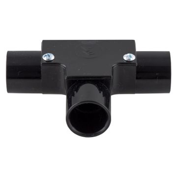Image of Marshall Tufflex 20mm MIT2BK Inspection Tee Black Plastic Conduit PVC