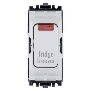Image of MK Grid 20A DP Fridge Freezer Grid Switch Neon White