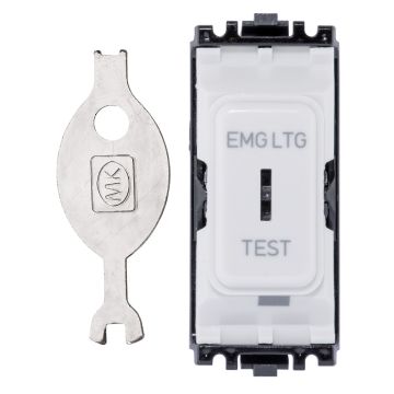 Image of MK Grid K4898ELWHI 20A SP Emergency Grid Key Switch 2 Way White
