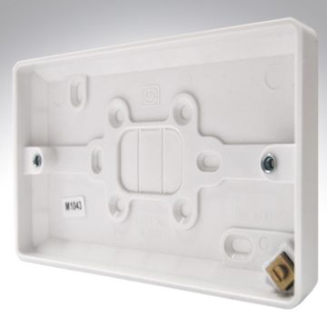 Image of MK Logic K2161WHI 4 6 Gang 16mm Moulded Surface Box White