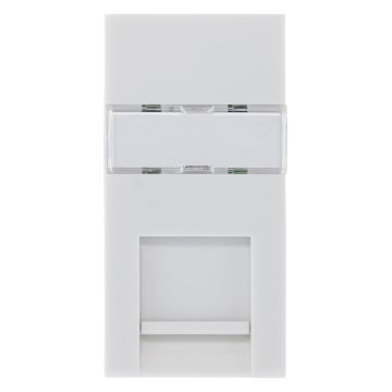 Image of MK Logic K5845WHI RJ45 Cat5 1 Module Euro Data Socket White